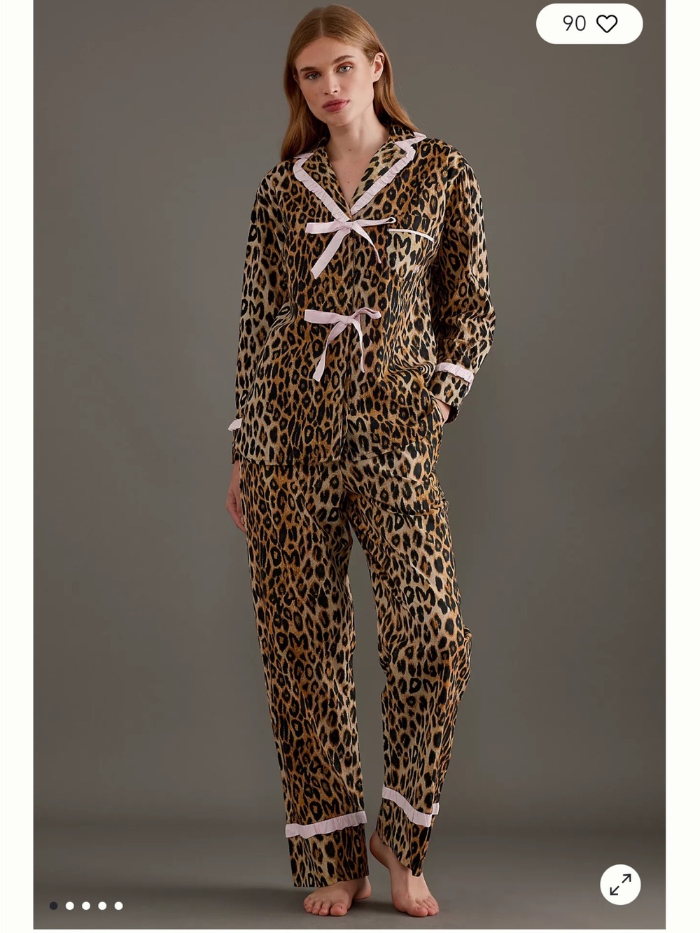 Damson Madder Antonella Leopard Print Pajama Set
